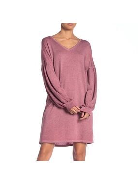 Como Vintage Long Sleeve V-Neck Knit Sweater Dress